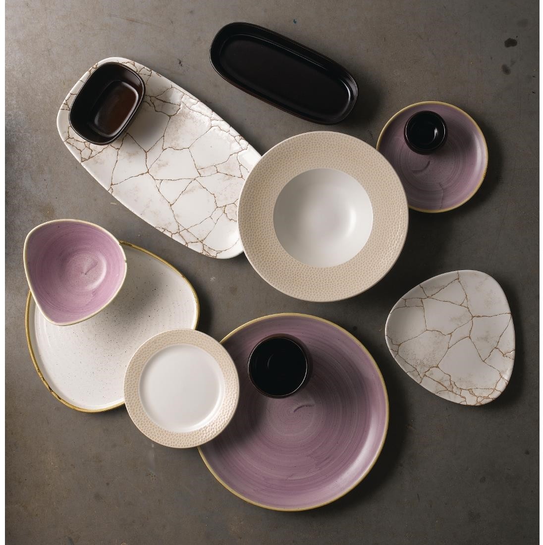  Churchill Assiettes coupes rondes Stonecast Lavender Evolve 286mm (Lot de 12) 