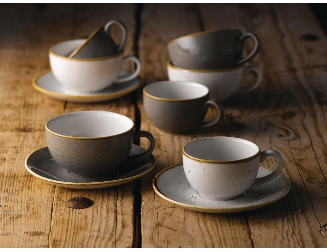  Churchill Tasses &agrave; cappuccino Stonecast Barley White 170ml (Lot de 12) 