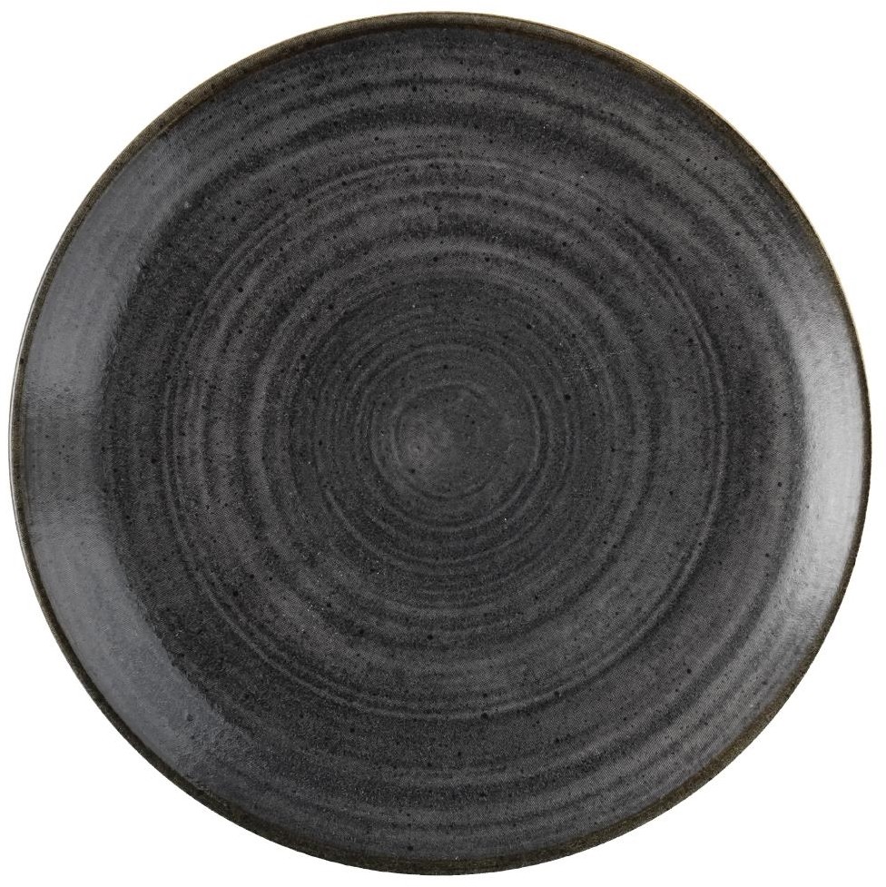  Churchill Assiettes rondes Stonecast Raw Evolve Black 260mm (Lot de 12) 