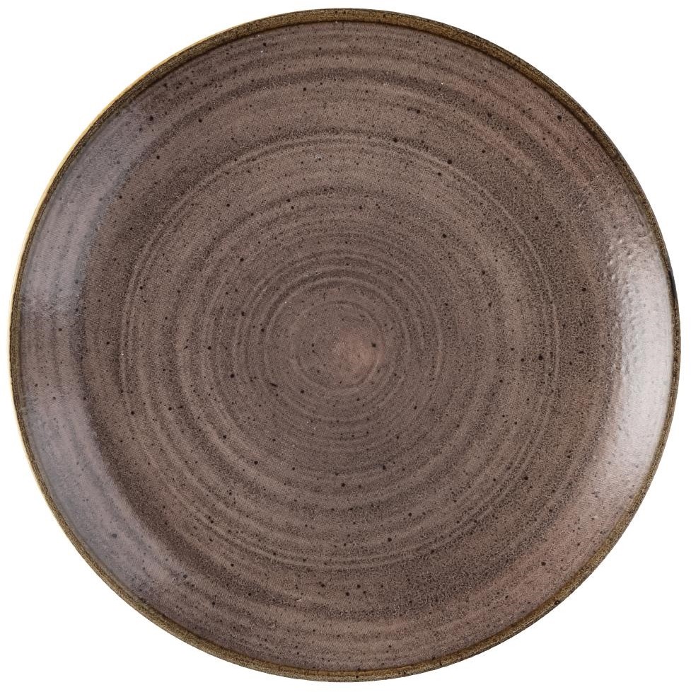  Churchill Assiettes avec rebord Stonecast Raw Evolve Brown 217mm (Lot de 12) 