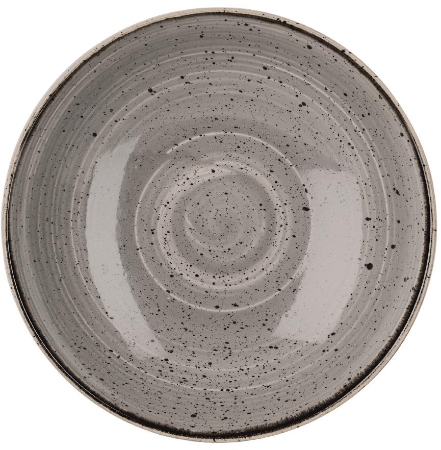  Churchill Assiettes coupes rondes Stonecast Peppercorn Grey 220mm (Lot de 12) 