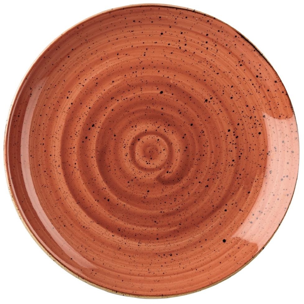  Churchill Assiettes rondes Stonecast Spiced Orange Evolve 288mm (Lot de 12) 