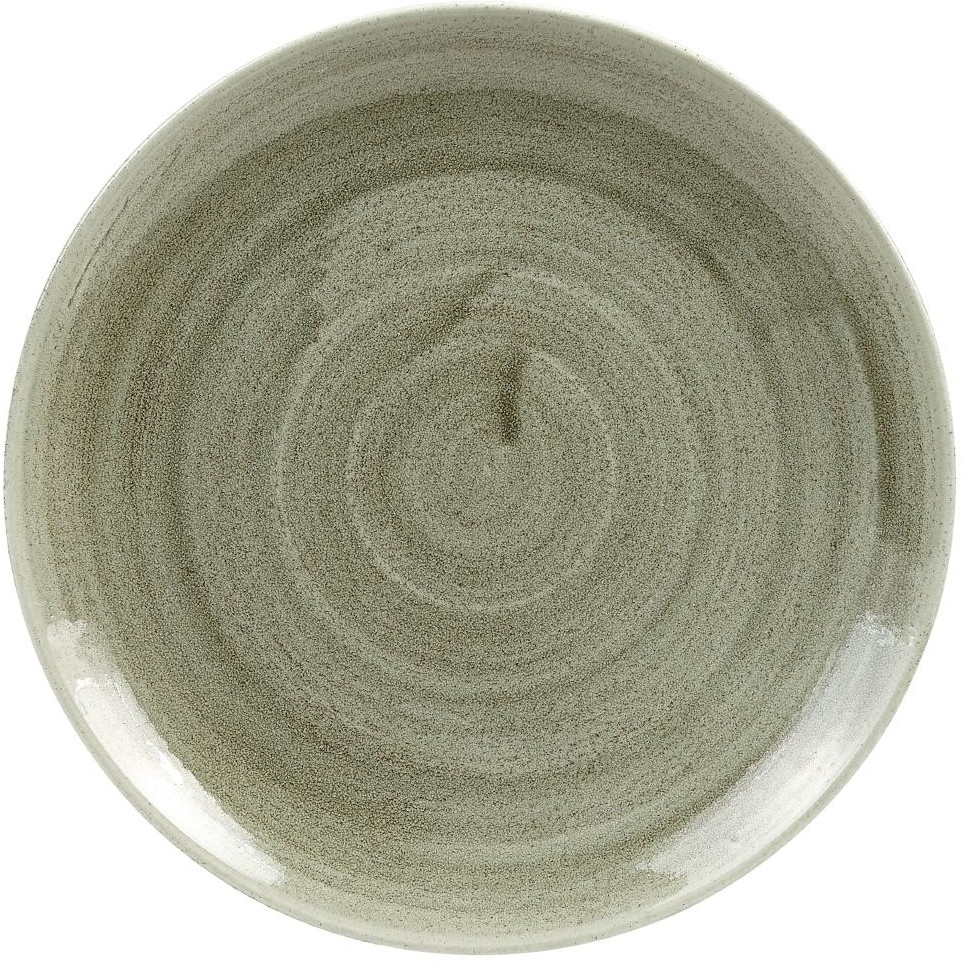  Churchill Assiettes rondes Stonecast Patina Antique Green 217mm (Lot de 12) 