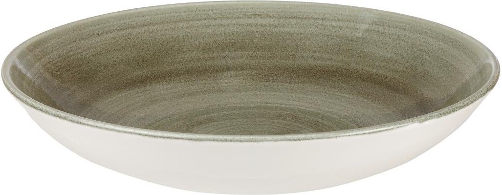  Churchill Assiettes coupes rondes Stonecast Patina Antique Green 182mm (Lot de 12) 