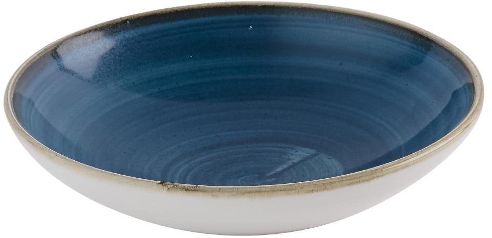  Churchill Assiettes coupe ronde Stonecast Java Blue 184mm (Lot de 12) 