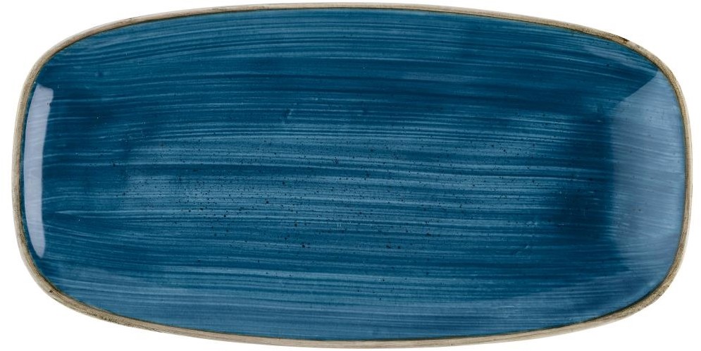  Churchill Assiettes oblongues Stonecast Java Blue 288 x 152mm (Lot de 12) 
