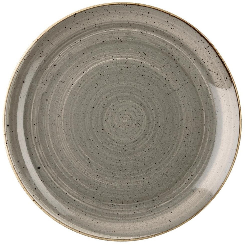  Churchill Assiettes rondes Stonecast Grey 228mm (Lot de 12) 
