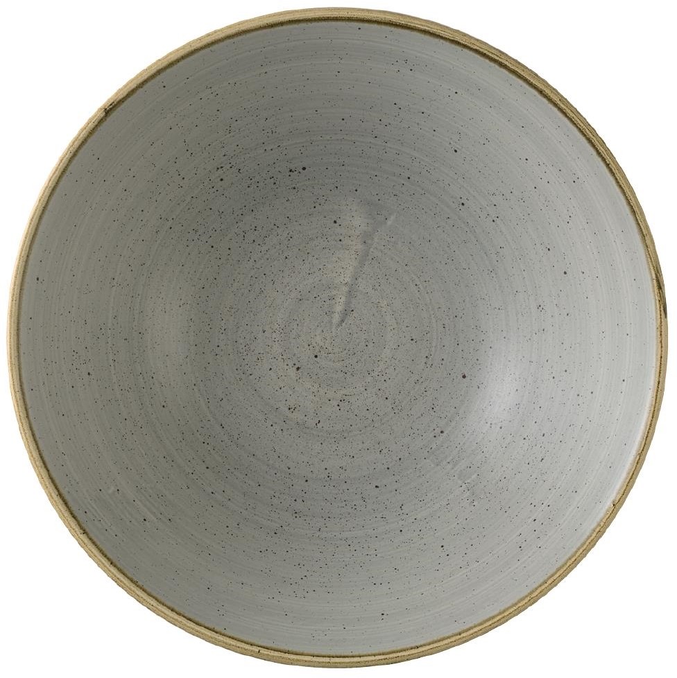  Churchill Assiettes creuses rondes Stonecast Grey 205mm (Lot de 6) 