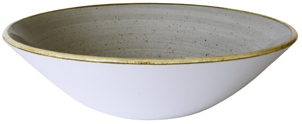 Churchill Assiettes creuses rondes Stonecast Grey 205mm (Lot de 6) 