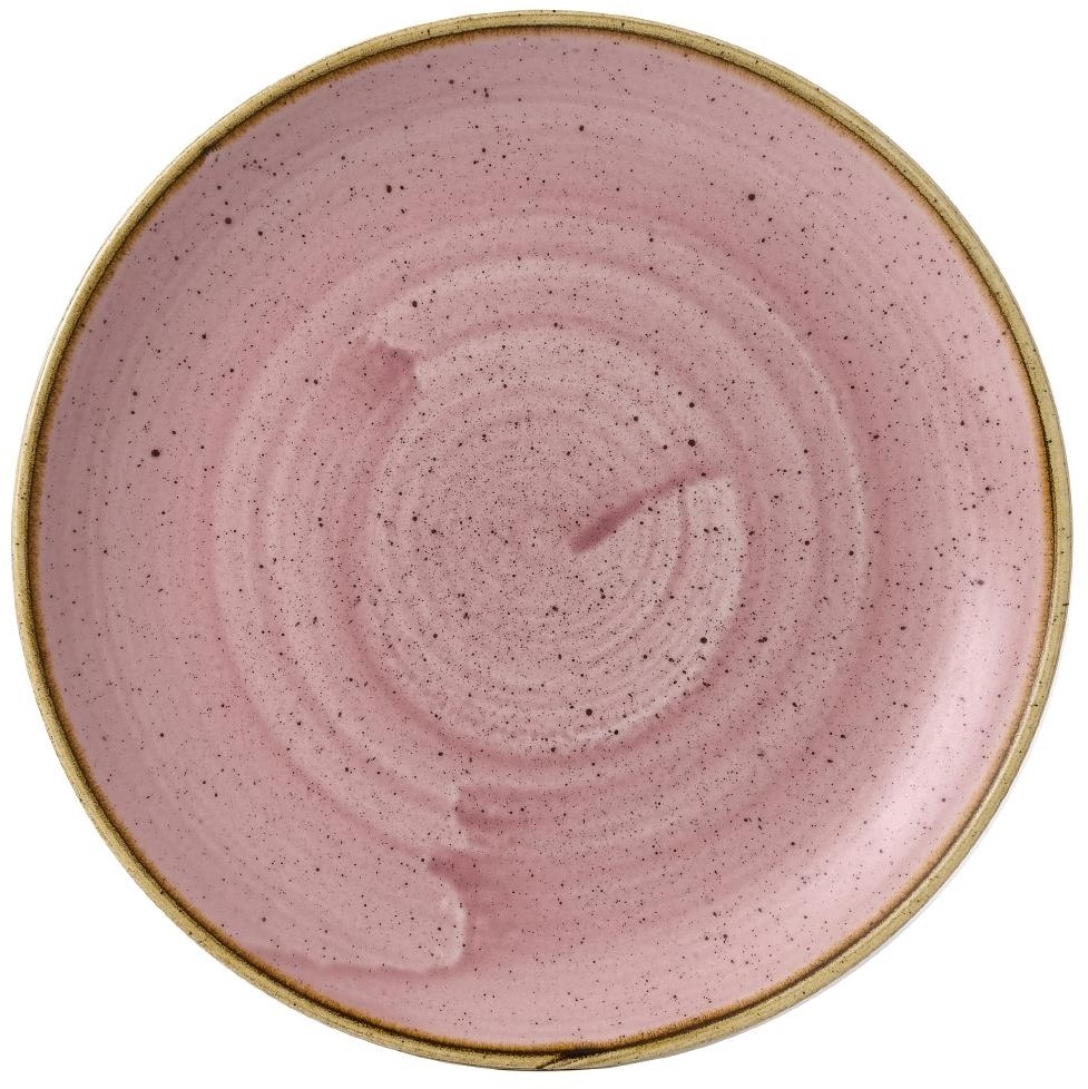  Churchill Assiettes rondes Stonecast Petal Pink 228mm (Lot de 12) 