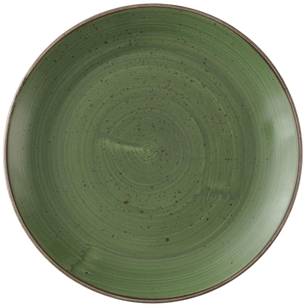  Churchill Assiettes avec rebord Stonecast Sage Green 254mm (Lot de 12) 