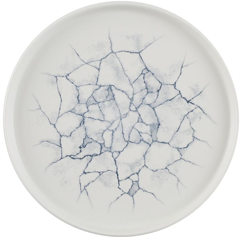  Churchill Assiettes avec rebord Studio Prints Kintsugi Pearl Grey 260mm (Lot de 6) 