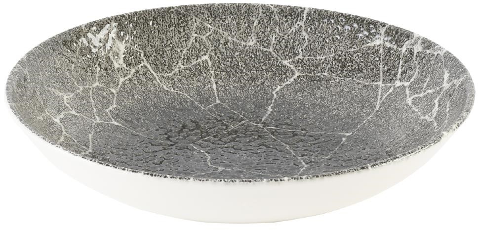  Churchill Assiettes coupes rondes Studio Prints Kintsugi Quartz Black 248mm (Lot de 12) 