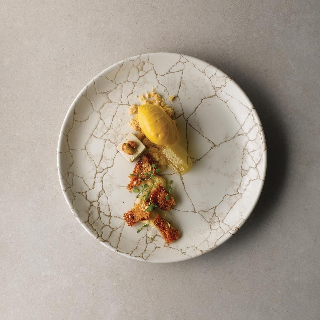  Churchill Assiettes rondes Studio Prints Kintsugi Agate Grey 288mm (Lot de 12) 