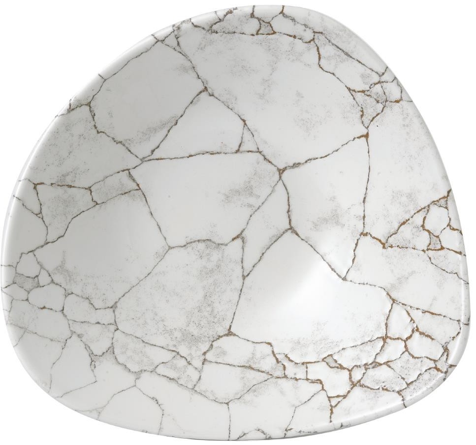  Churchill Bols triangulaires Studio Prints Kintsugi Agate Grey Lotus 228mm (Lot de 12) 