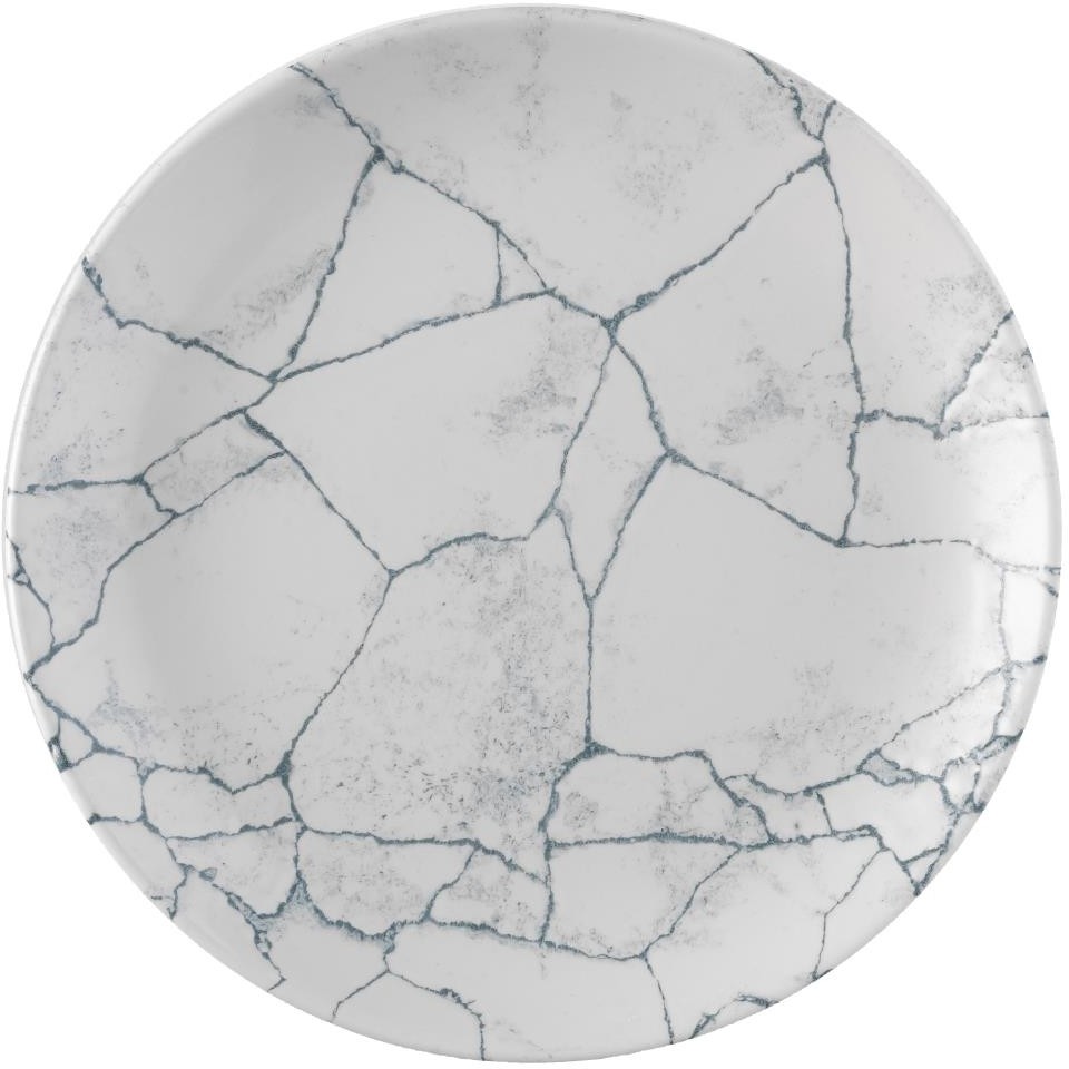  Churchill Assiettes rondes Studio Prints Kintsugi Pearl Evolve Grey 217mm (Lot de 12) 
