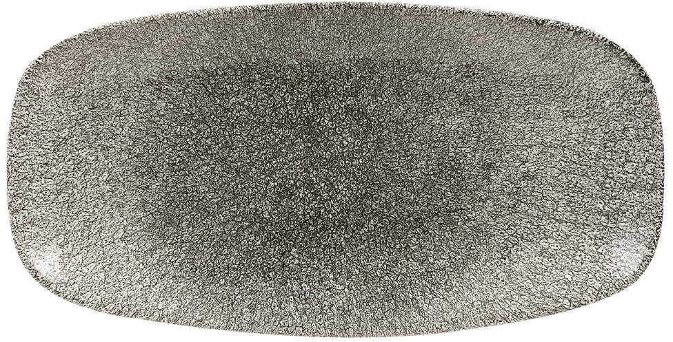  Churchill Assiettes oblongues Studio Prints Raku Quartz Black 298mm (Lot de 12) 