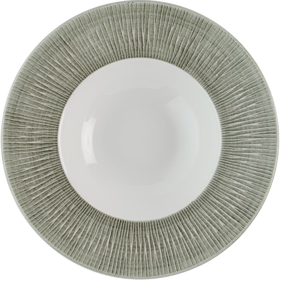  Churchill Assiettes &agrave; bord large Bamboo Ceramic Spinwash Alpine 231mm (Lot de 12) 