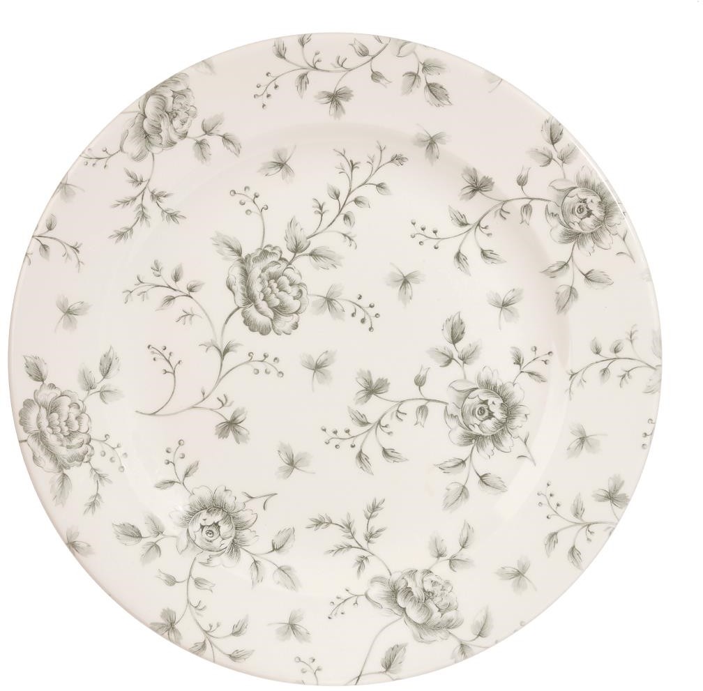 Churchill Assiettes plates Vintage Prints Rose ChintzGrey 305mm (Lot de 6) 