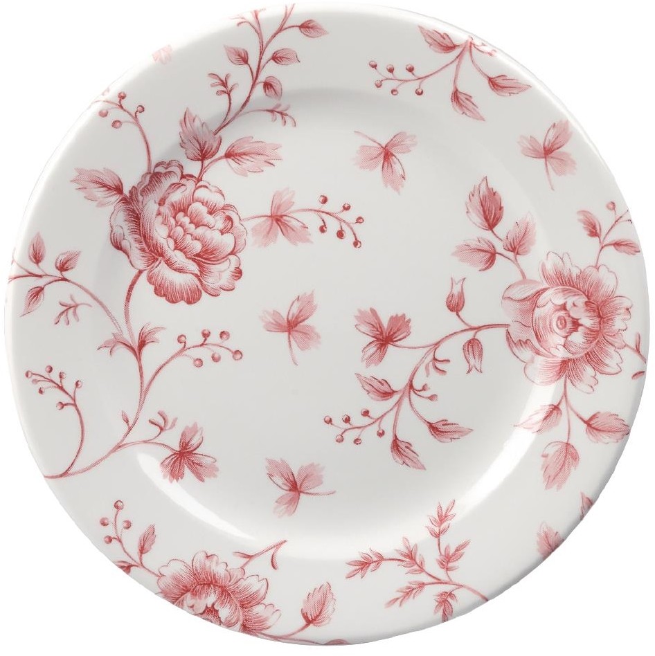  Churchill Assiettes plates Vintage Cranberry Rose Print 170mm (Lot de 6) 
