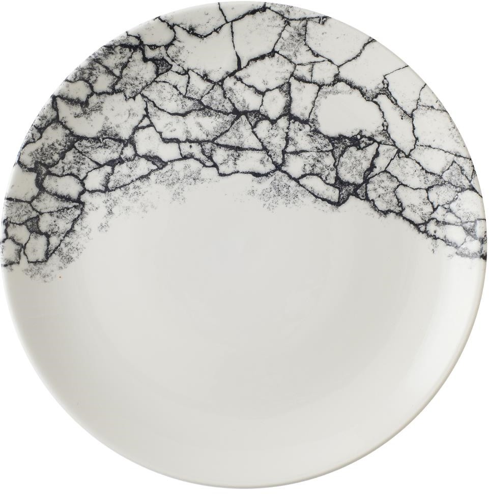 Churchill Assiettes rondes Kintsugi Accents Quartz Black Evolve 260mm (Lot de 12) 