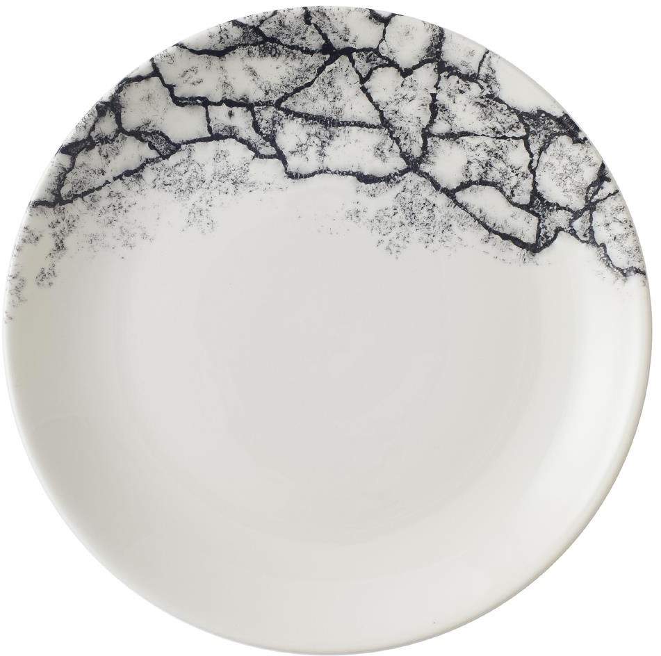  Churchill Assiettes rondes Kintsugi Accents Quartz Black Evolve 165mm (Lot de 12) 
