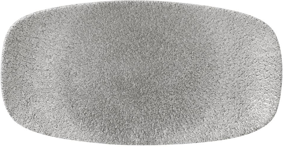  Churchill Assiettes oblongues Raku Jasper Grey 298x152mm (Lot de 12) 