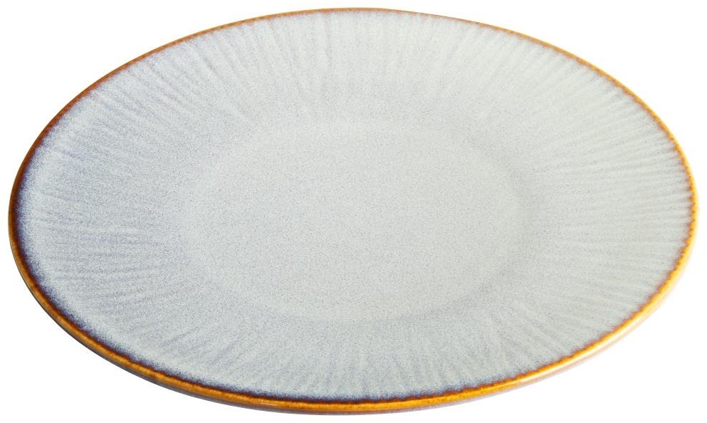  Olympia Assiettes plates Drift en relief gris 220mm (lot de 6) 