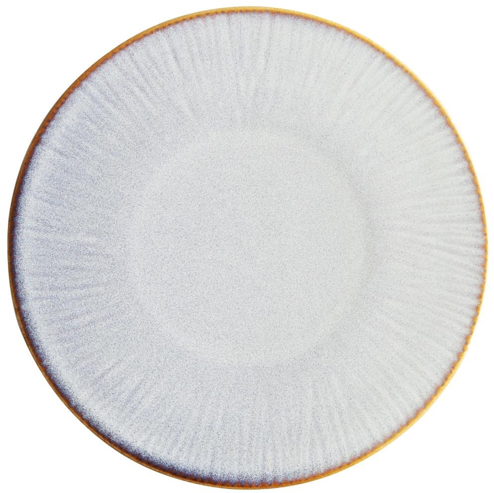  Olympia Assiettes plates Drift en relief gris 220mm (lot de 6) 