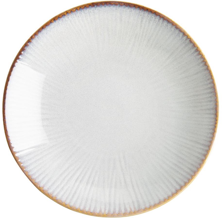  Olympia Assiettes creuses Drift en relief gris 260 mm (lot de 4) 