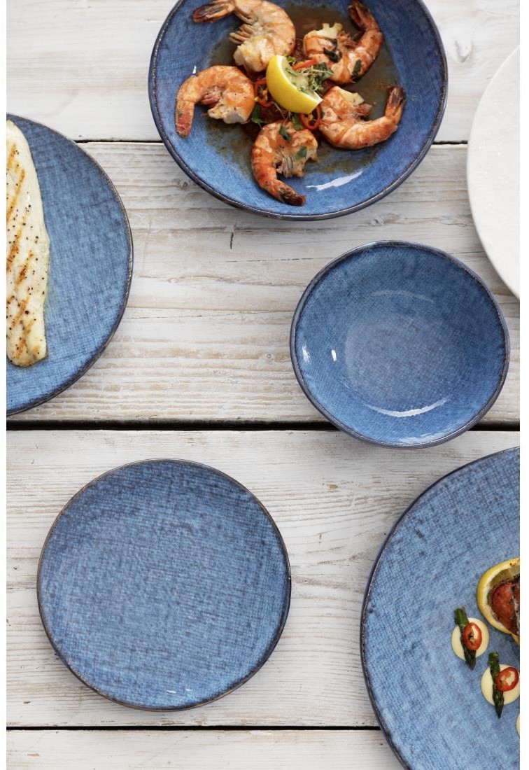  Olympia Assiettes plates Denim Blue 180 mm (lot de 6) 
