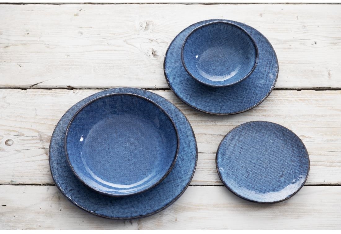  Olympia Assiettes plates Denim Blue 180 mm (lot de 6) 