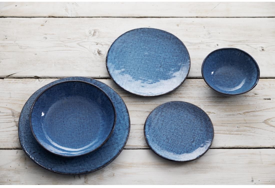  Olympia Assiettes plates Denim Blue 230 mm (lot de 6) 