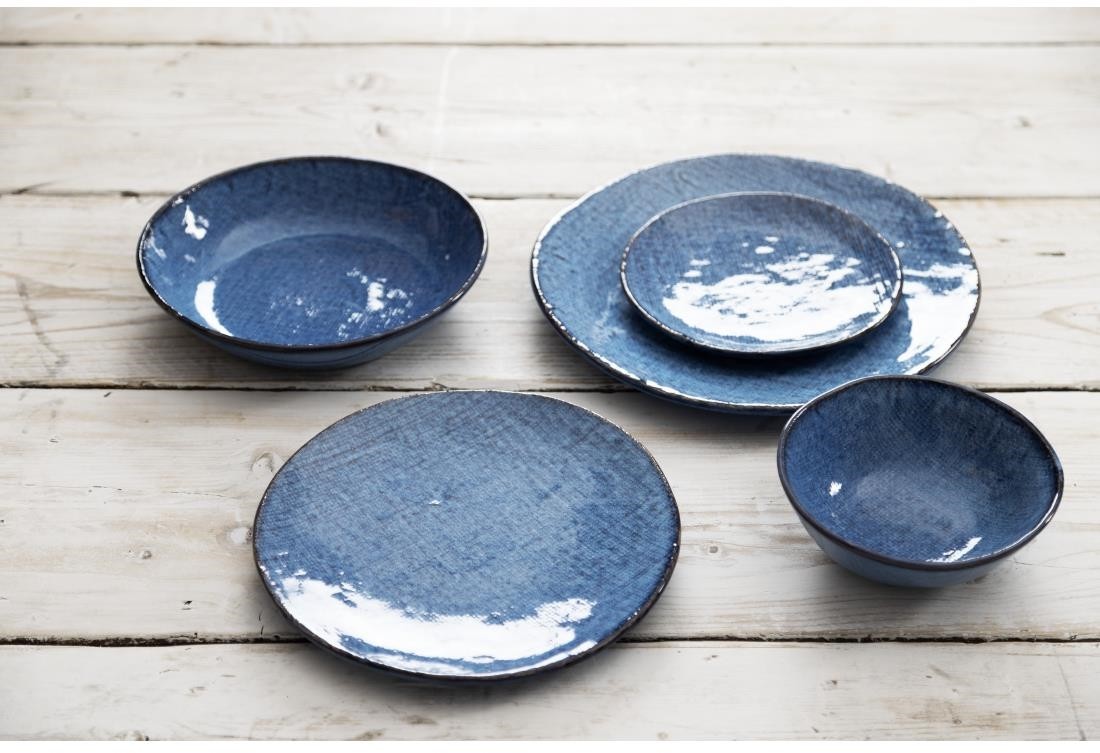  Olympia Assiettes plates Denim Blue 230 mm (lot de 6) 