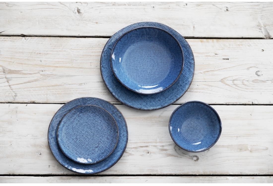  Olympia Assiettes plates Denim Blue 230 mm (lot de 6) 