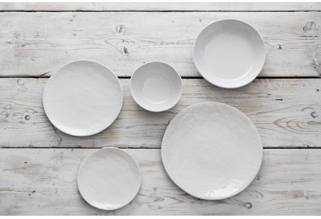  Olympia Assiettes plates Denim White 180 mm (lot de 6) 