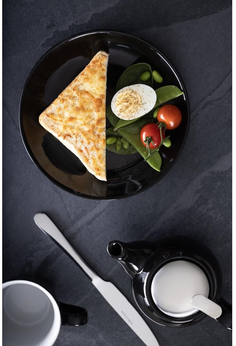  Olympia Assiettes creuses Caf&eacute; noires 205mm (lot de 12) 