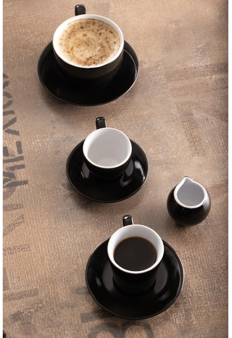  Olympia Soucoupes expresso Caf&eacute; noires 116mm (lot de 12) 