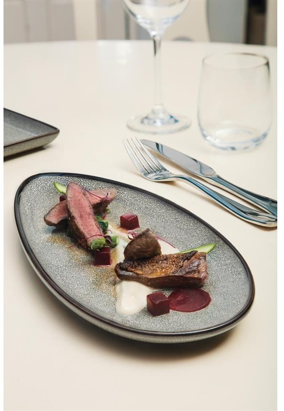  Olympia Assiettes feuille Mineral 305mm 