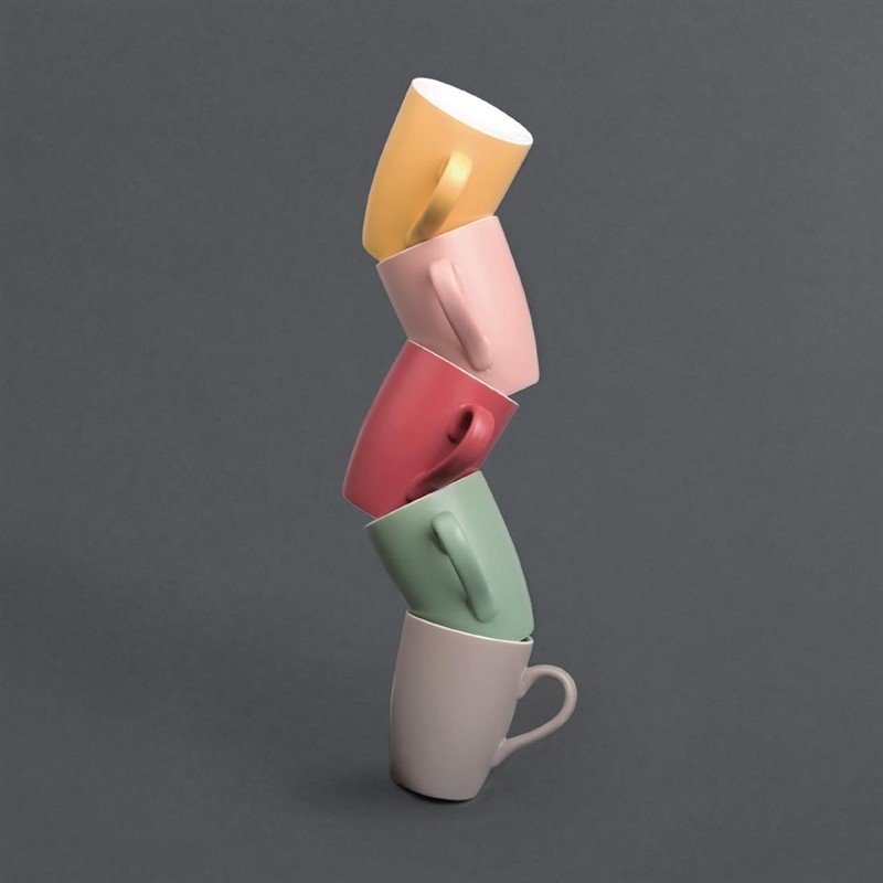  Olympia Mug pastel mat en porcelaine vert 320ml 