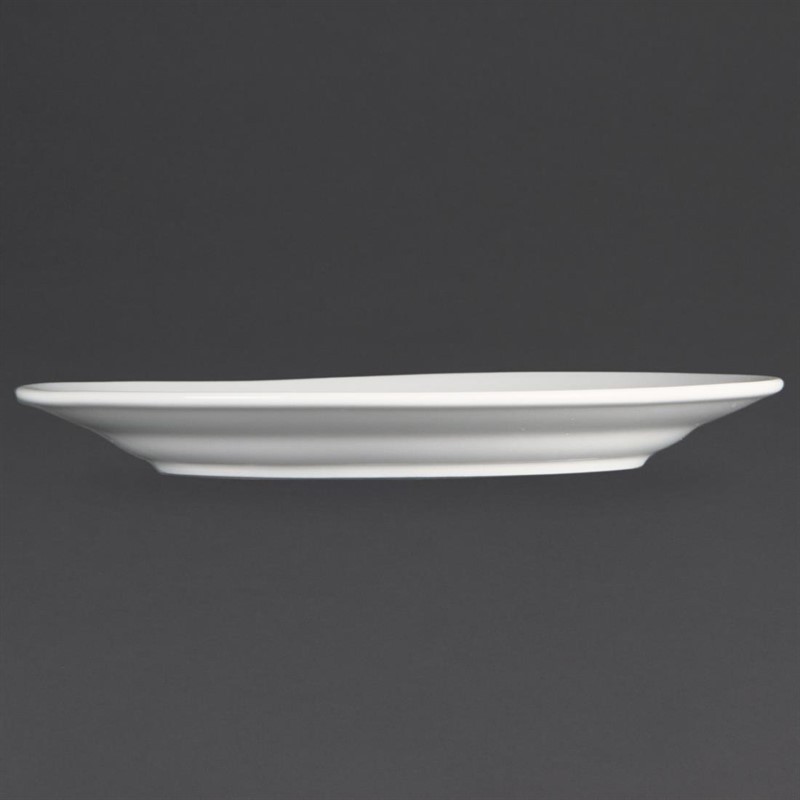  Olympia Assiettes &agrave; bord large blanches 202mm 