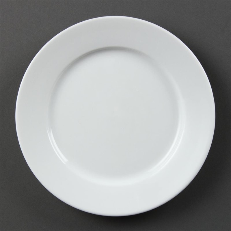  Olympia Assiettes &agrave; bord large blanches 202mm 