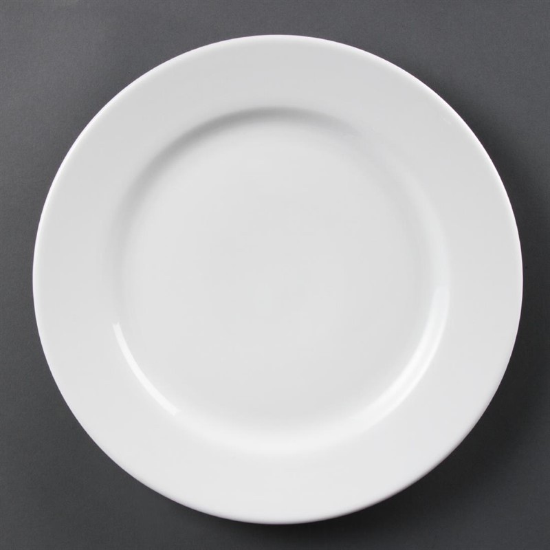  Olympia Assiettes &agrave; bord large blanches 310mm 