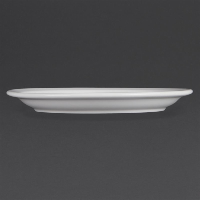  Olympia Assiettes &agrave; bord &eacute;troit blanches 230mm 
