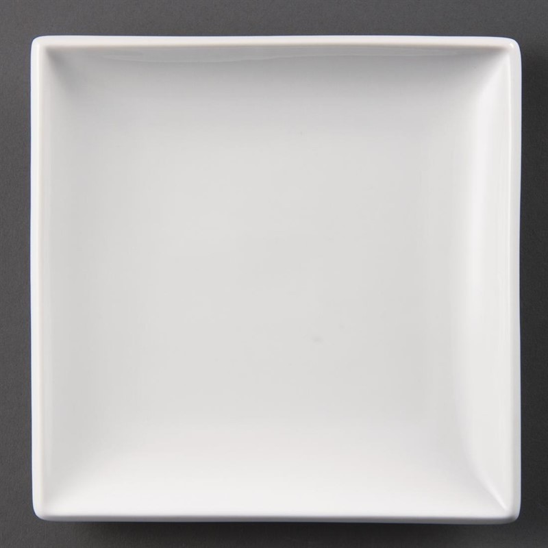  Olympia Assiettes carr&eacute;es blanches 180mm 