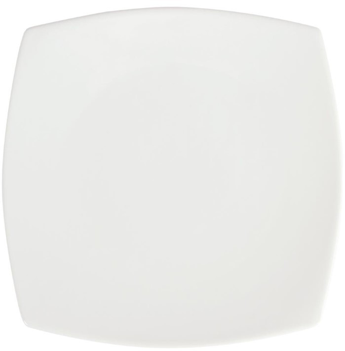  Olympia Assiettes carr&eacute;es bords arrondis blanches 240mm 