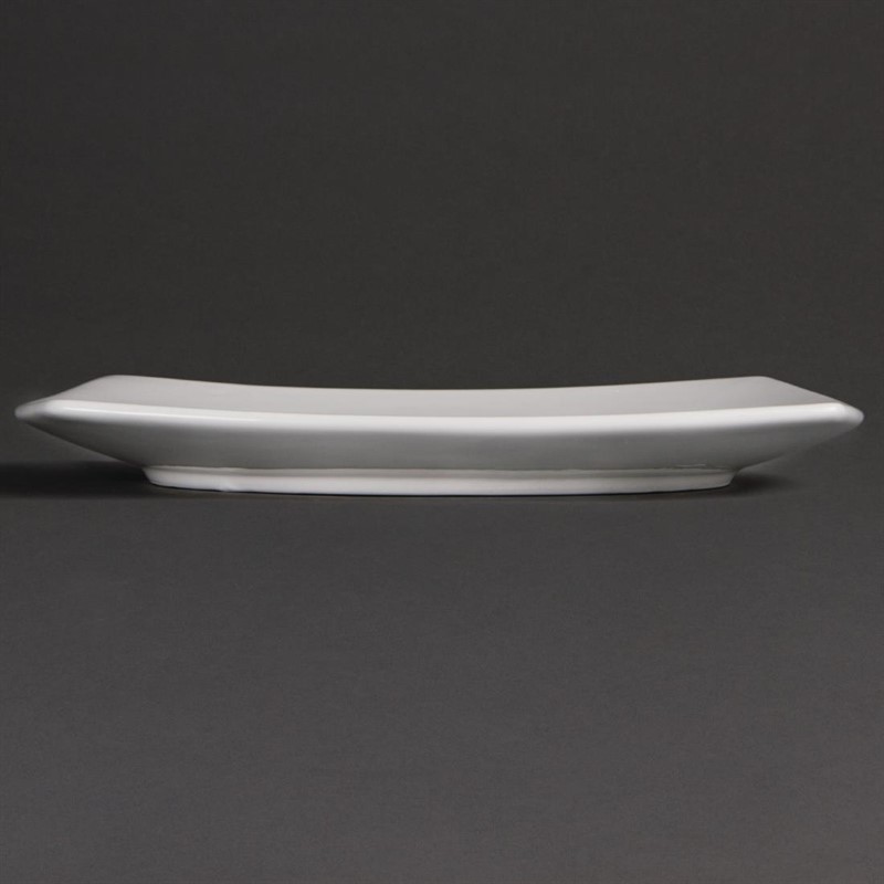  Olympia Assiettes carr&eacute;es bords arrondis blanches 240mm 