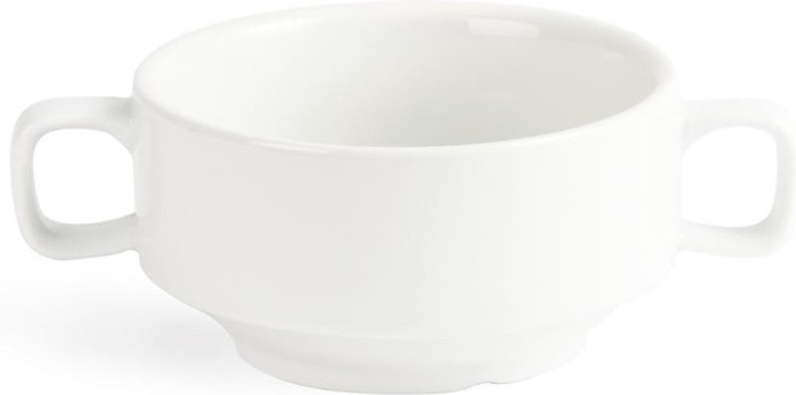  Olympia Bol &agrave; soupe avec anses blancs 115mm 