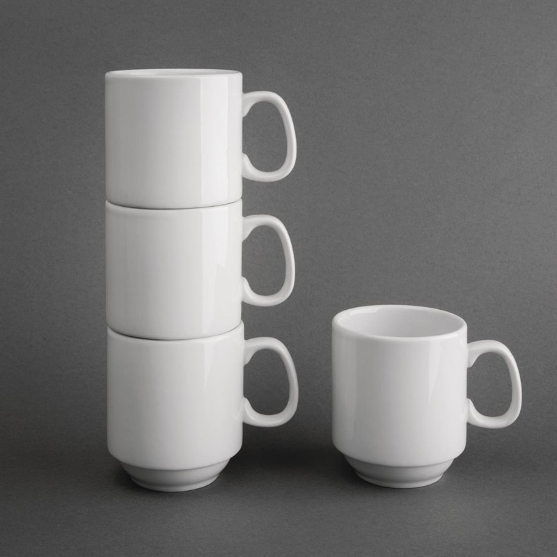  Olympia Tasses empilables blanches 284ml Olympia 