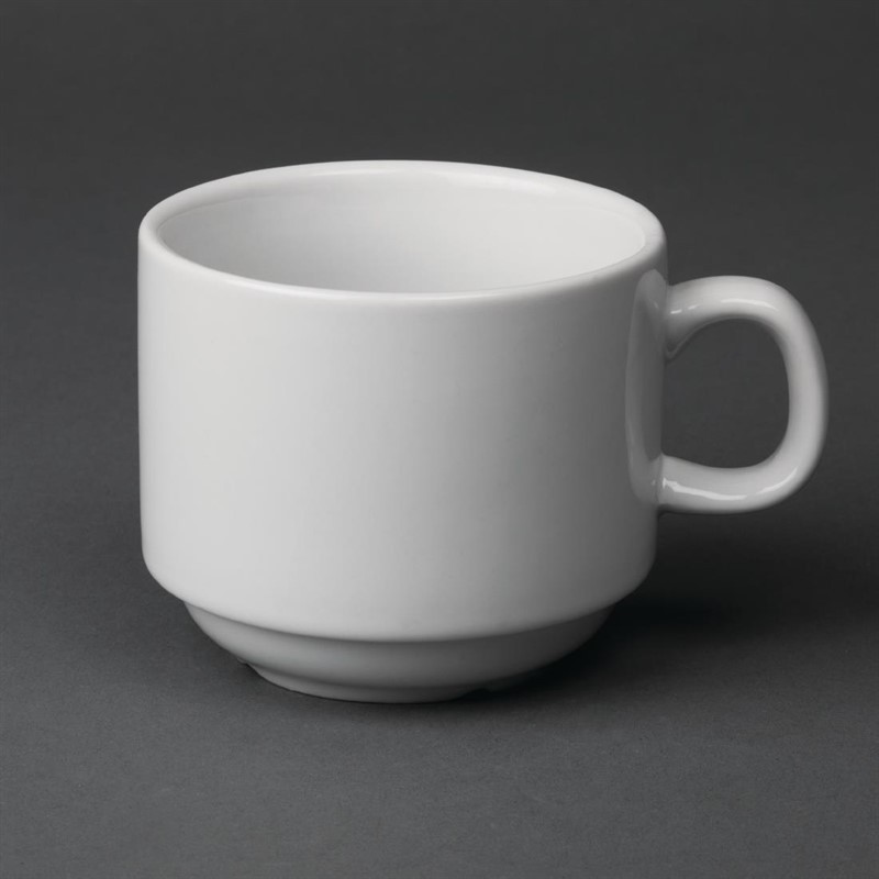  Olympia Tasse &agrave; th&eacute; empilable blanche whiteware 200ml 